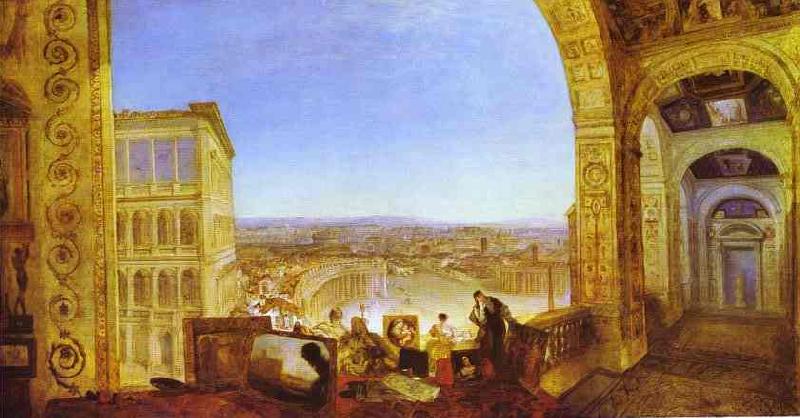 J.M.W. Turner Rome, from the Vatican, Raffaelle Accompanied by La Fornarina, Preparing His Pictures for the Decora oil painting image